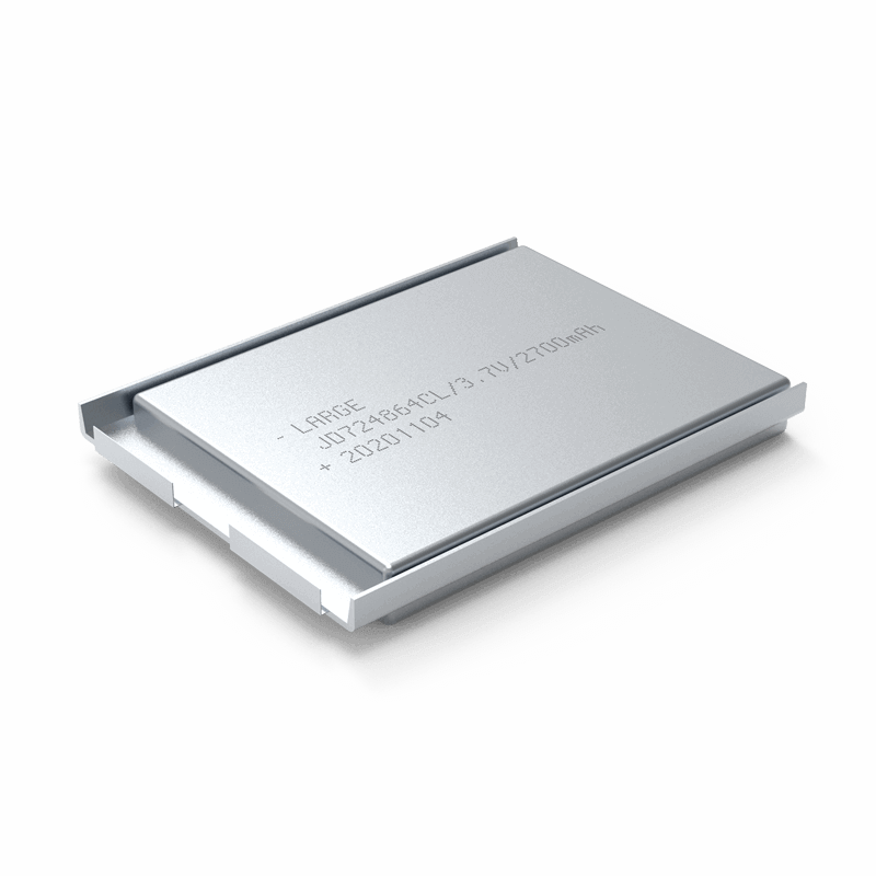 -40℃低溫過針刺JD724864CL 3.7V 2700mAh聚合物鋰電池，3V-8